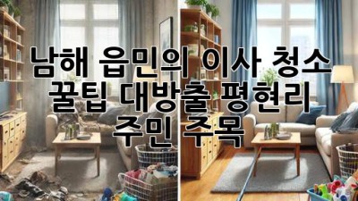✨ 남해 읍민의 이사 청소 꿀팁 대방출! 평현리 주민 주목! 🏡