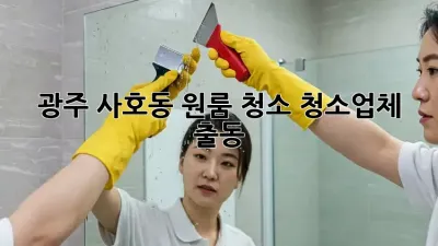 광주 사호동 원룸 청소? 청소업체 출동!